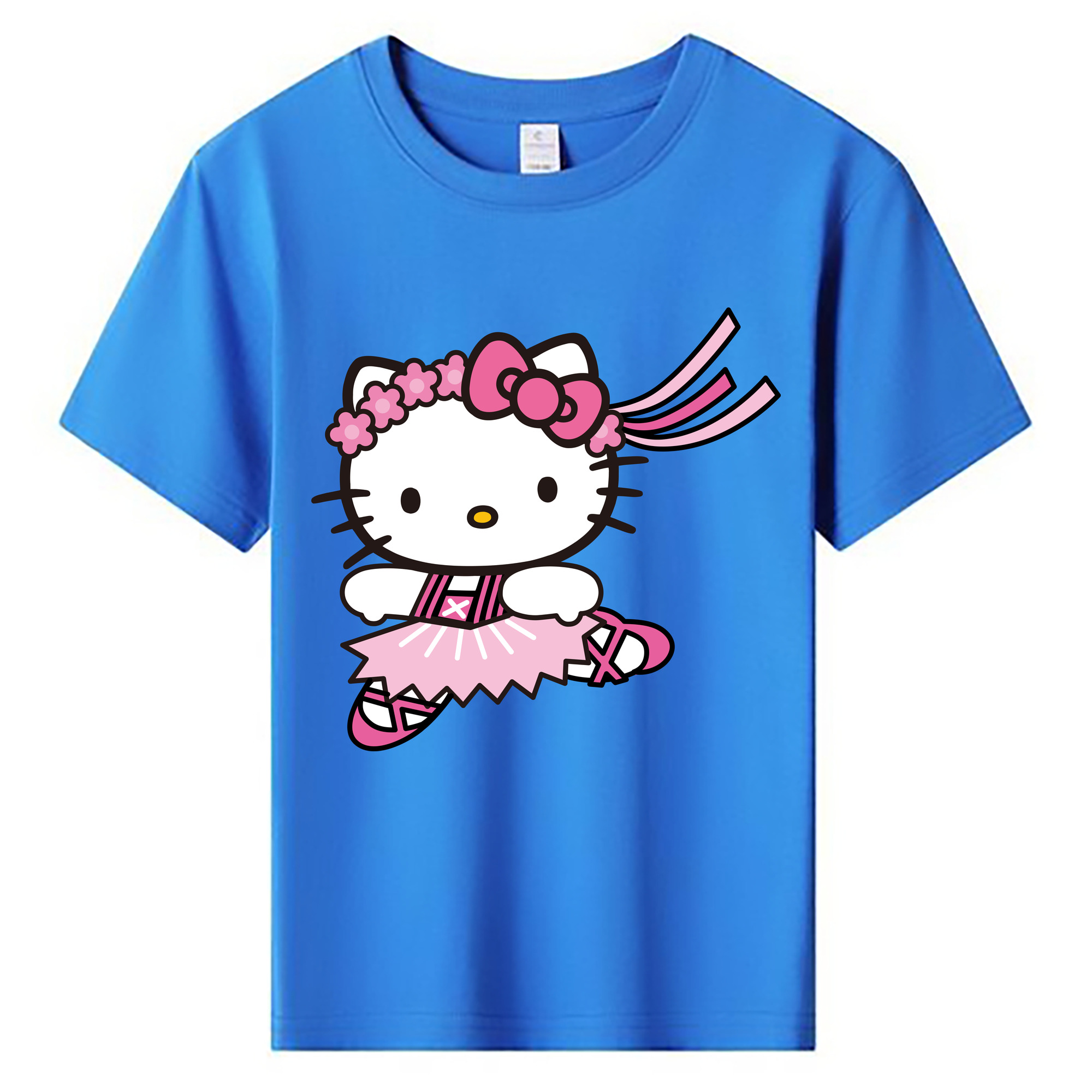 （画像用） Hello Kitty ハローキティ 綿100％キッズTシャツ（フロントプリント）